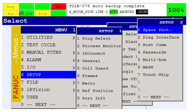 發(fā)那科機(jī)器人中Space fnct的實(shí)際應(yīng)用和設(shè)置介紹